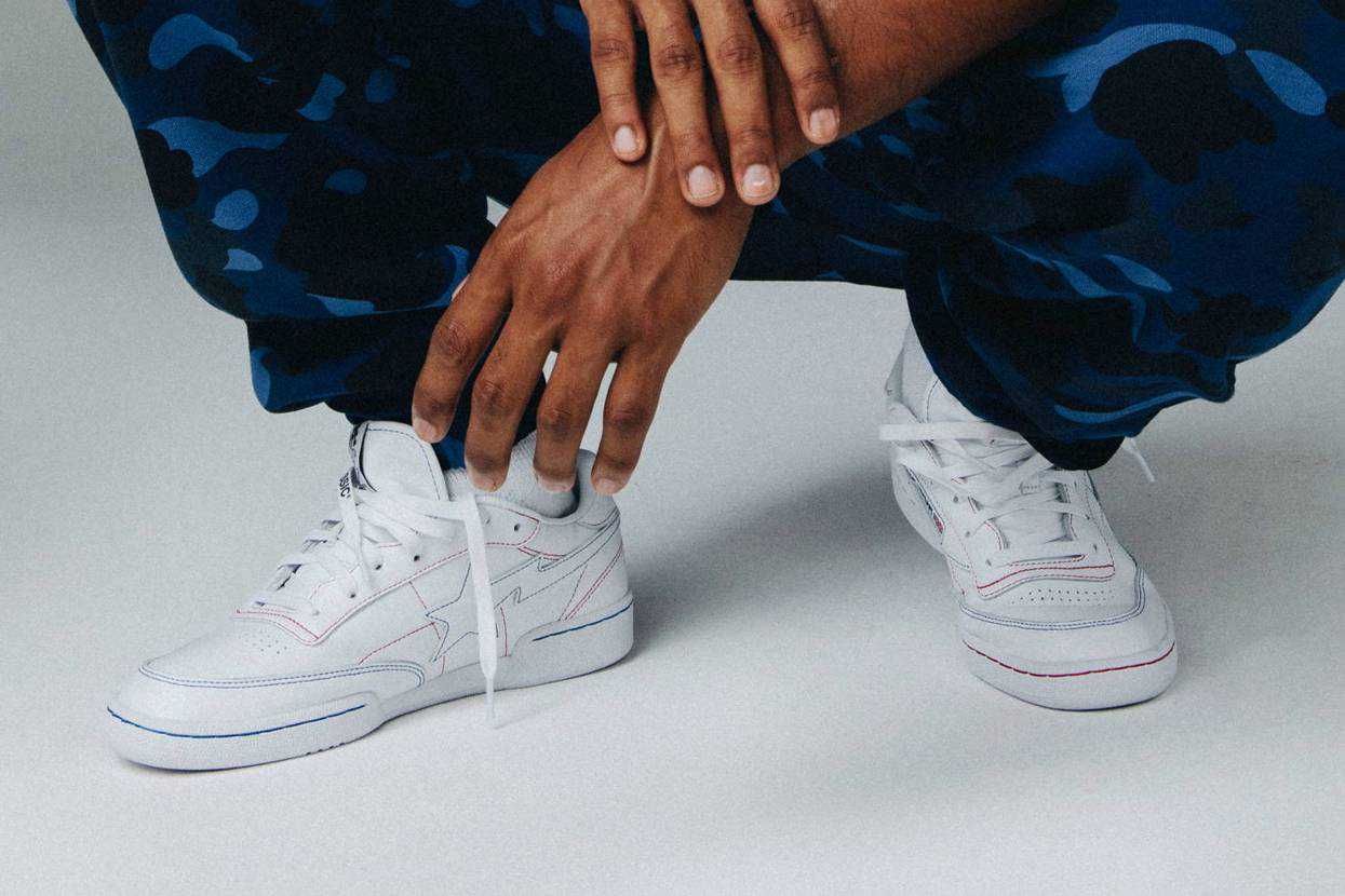 【スニダンで購入可】1/15・1/21発売  BAPE × Reebok  Club C 85 & Instapump Fury OG 抽選/定価/販売店舗まとめ 2枚目