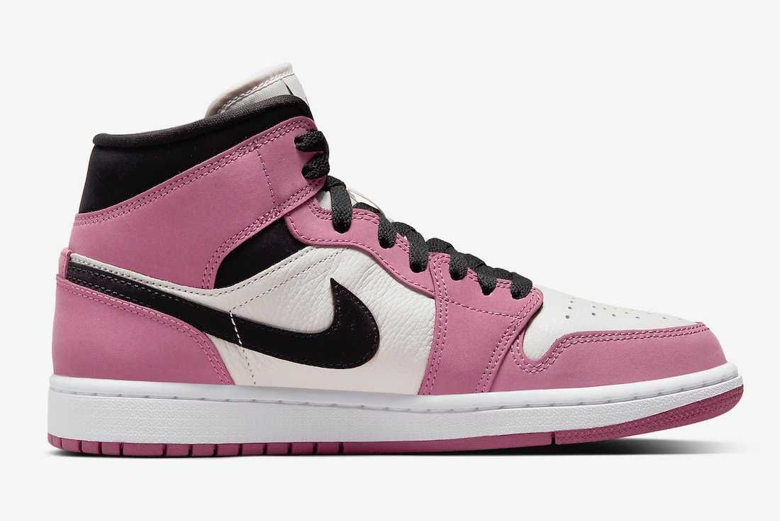 【スニダンで購入可】2/12・24発売 Nike WMNS Air Jordan 1 Mid "Berry Pink" 抽選/定価/販売店舗まとめ 5枚目