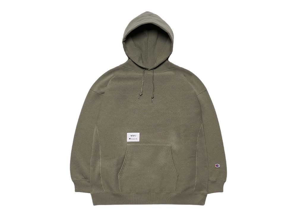 カラーカーキwtaps champion hoodie Mサイズ　オリーブ