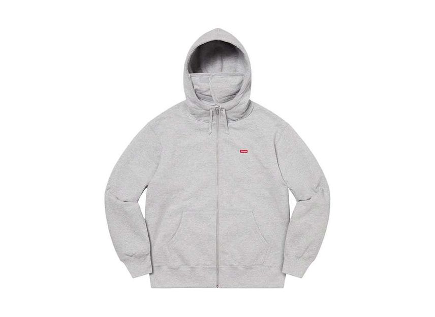 Supreme zip top up hoodie grey