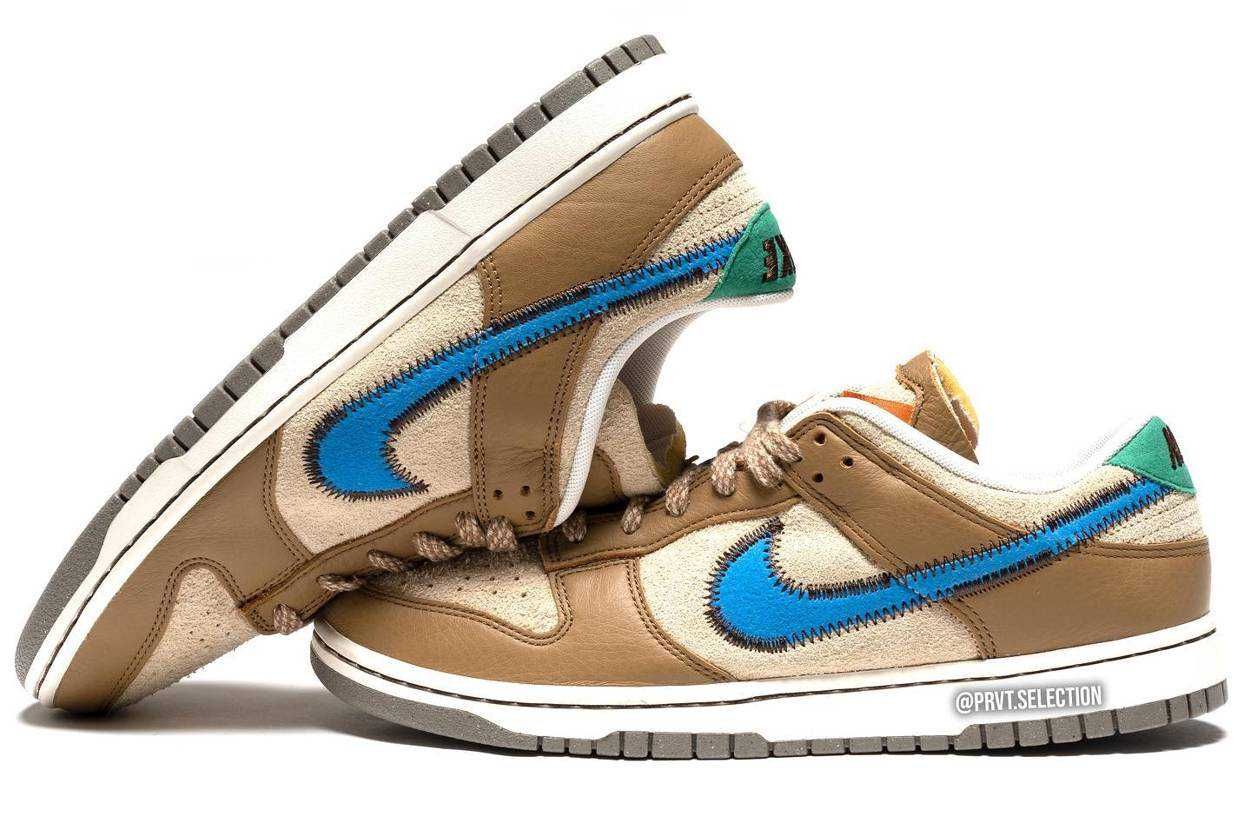 【販売リンクあり】海外3/4発売 Size? × Nike Dunk Low "Dark Driftwood/Photo BlueRattan"抽選/定価/販売店舗まとめ 2枚目