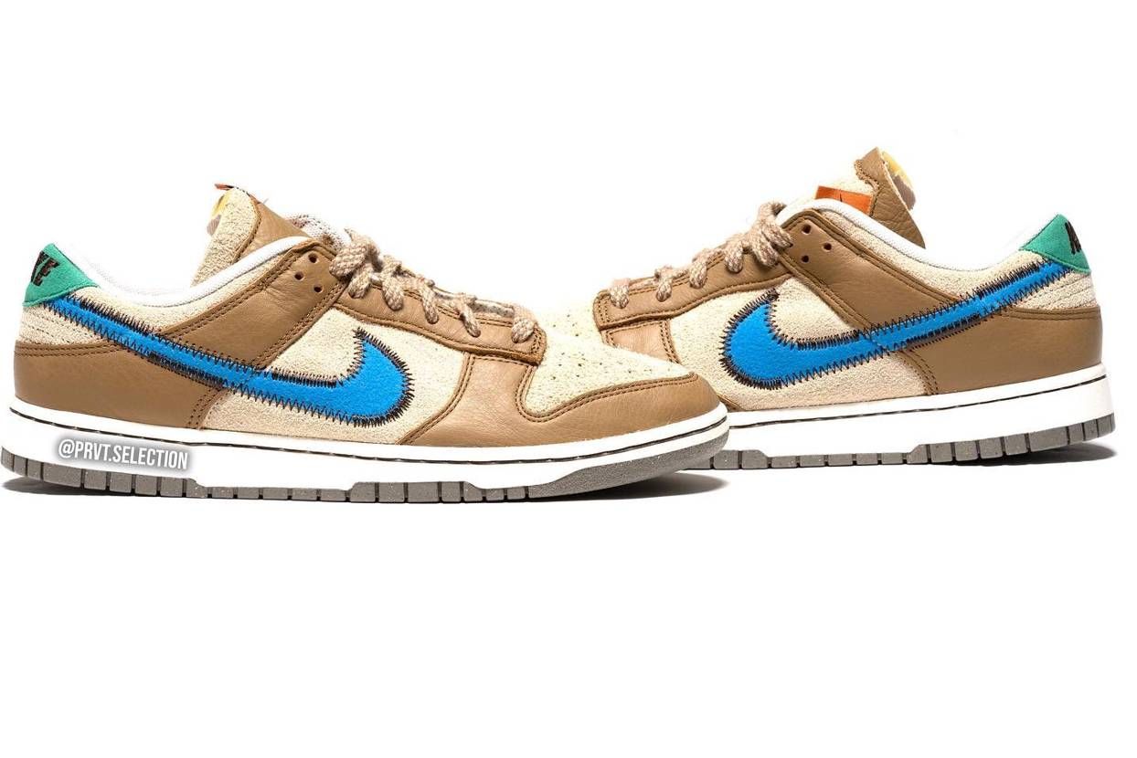 【販売リンクあり】海外3/4発売 Size? × Nike Dunk Low "Dark Driftwood/Photo BlueRattan"抽選/定価/販売店舗まとめ 3枚目