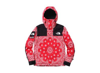 North face red online bandana jacket