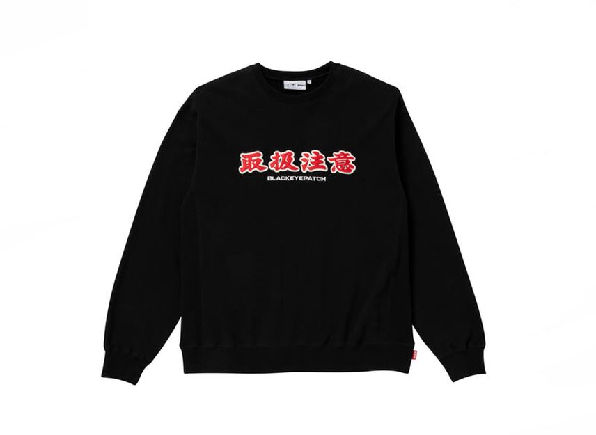 BLACK EYE PATCH HANDLE WITH CREW SWEAT BLACK EYE PATCH HANDLE WITH CREW SWEAT