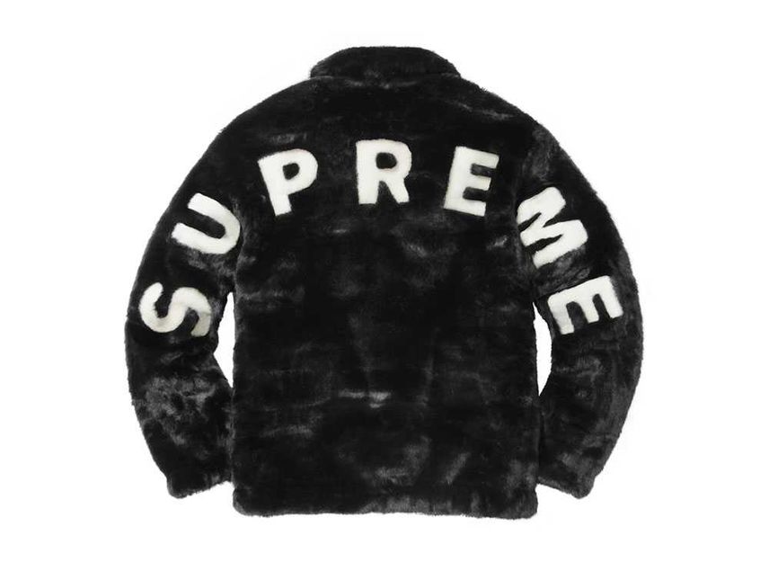 Supreme black top fur jacket
