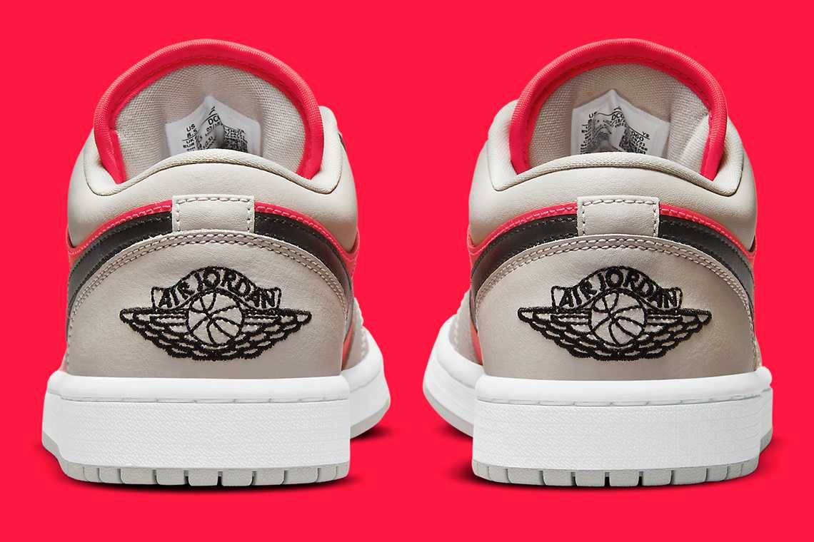 【リーク】Nike WMNS Air Jordan 1 Low "Light Iron Ore/Siren Red" 抽選/定価/販売店舗まとめ 4枚目