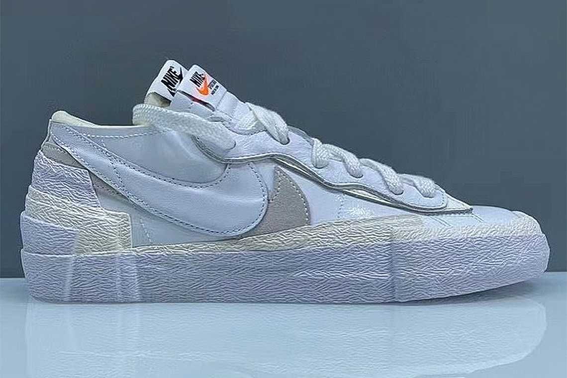 【スニダンで購入可】3/31発売 sacai × Nike Blazer Low "White Patent Leather" 抽選/定価/販売店舗まとめ 7枚目