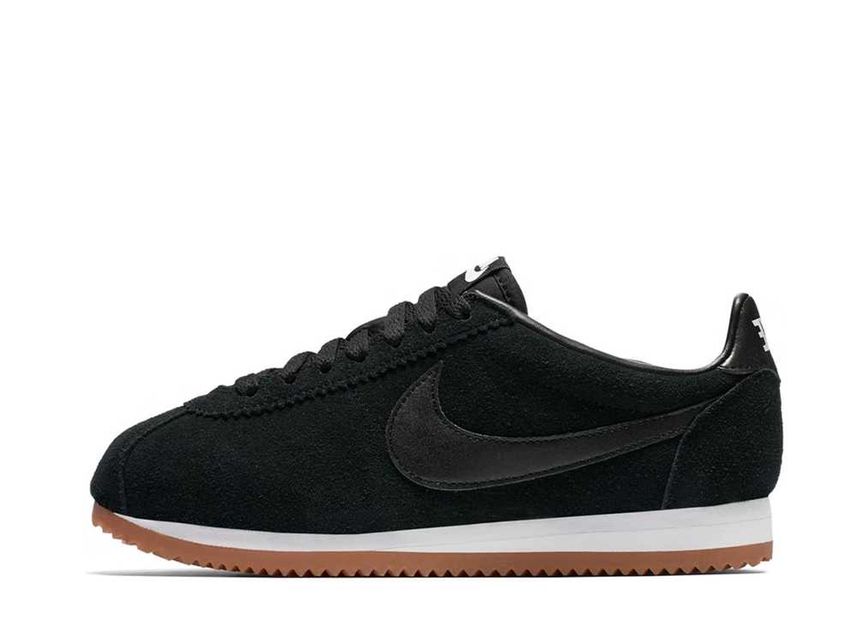 Classic cortez trainers top in black suede