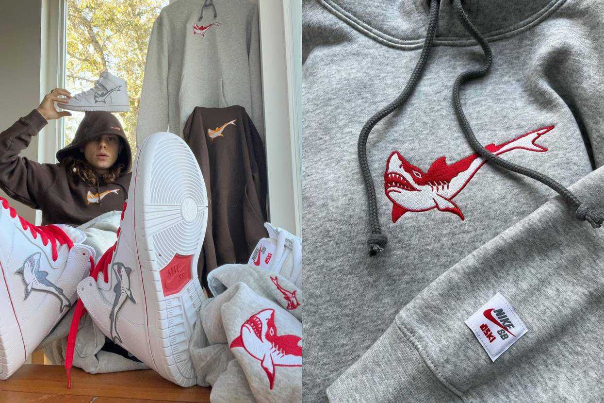 【スニダンで購入可】3/12発売 Oski × Nike SB Dunk High Pro ISO "White Shark" 抽選/定価/販売店舗まとめ 9枚目