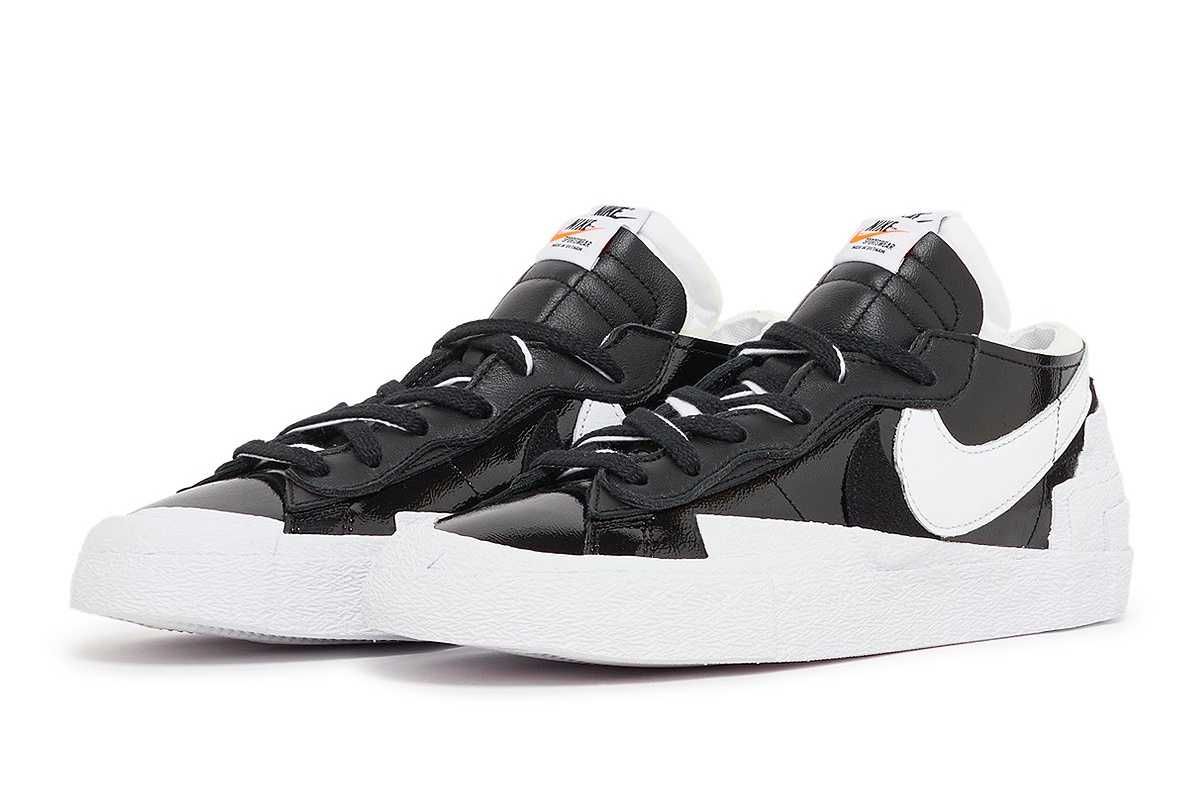 【スニダンで購入可】3/31発売 sacai × Nike Blazer Low "Black Patent Leather" 抽選/定価/販売店舗まとめ 9枚目