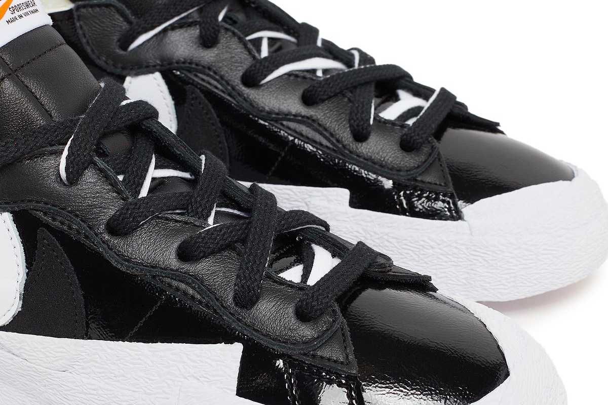 【スニダンで購入可】3/31発売 sacai × Nike Blazer Low "Black Patent Leather" 抽選/定価/販売店舗まとめ 10枚目
