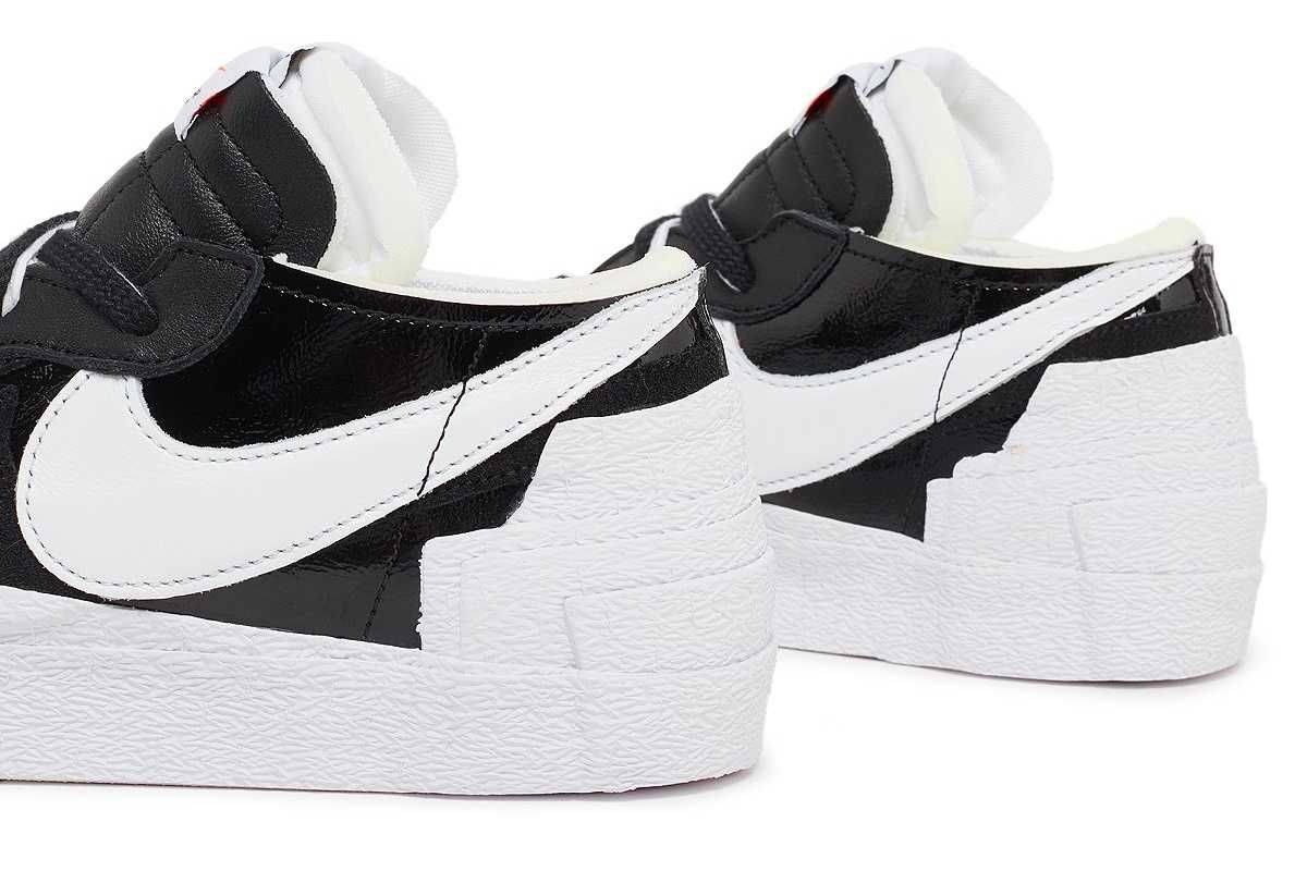 【スニダンで購入可】3/31発売 sacai × Nike Blazer Low "Black Patent Leather" 抽選/定価/販売店舗まとめ 11枚目