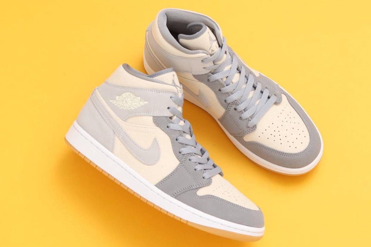 【スニダンで購入可】2/25発売 Nike Air Jordan 1 Mid SE "Coconut Milk/Particle Grey" 抽選/定価/販売店舗まとめ