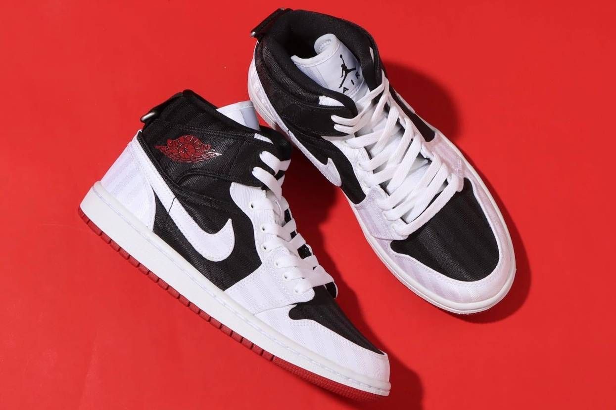 【スニダンで購入可】2/28発売 NIke WMNS Air Jordan 1 SE UTL "Black/White/Gym Red" 2type 抽選/定価/販売店舗まとめ 2枚目