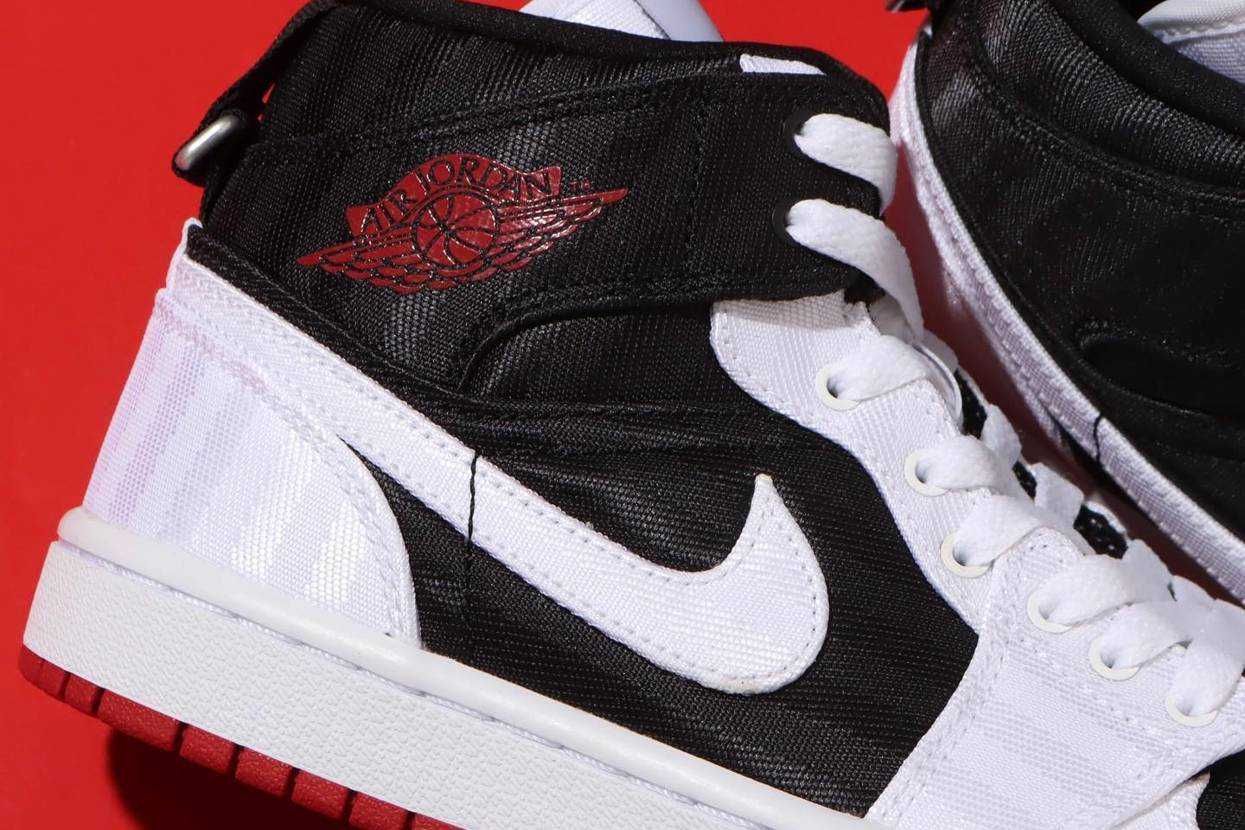 【スニダンで購入可】2/28発売 NIke WMNS Air Jordan 1 SE UTL "Black/White/Gym Red" 2type 抽選/定価/販売店舗まとめ 3枚目