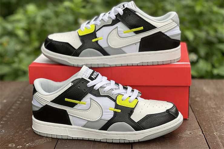 【スニダンで購入可】3/5発売 Nike Dunk Low Scrap "Black/White/Light Lemon Twist" 抽選/定価/販売店舗まとめ 2枚目