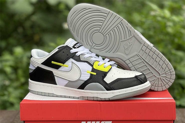 【スニダンで購入可】3/5発売 Nike Dunk Low Scrap "Black/White/Light Lemon Twist" 抽選/定価/販売店舗まとめ 3枚目