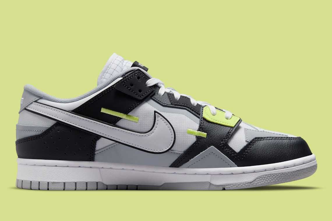 【スニダンで購入可】3/5発売 Nike Dunk Low Scrap "Black/White/Light Lemon Twist" 抽選/定価/販売店舗まとめ 7枚目
