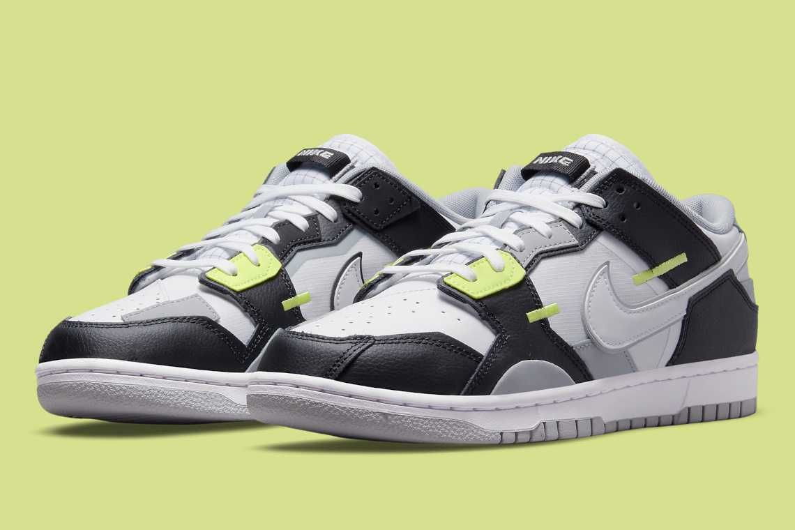 【スニダンで購入可】3/5発売 Nike Dunk Low Scrap "Black/White/Light Lemon Twist" 抽選/定価/販売店舗まとめ 8枚目