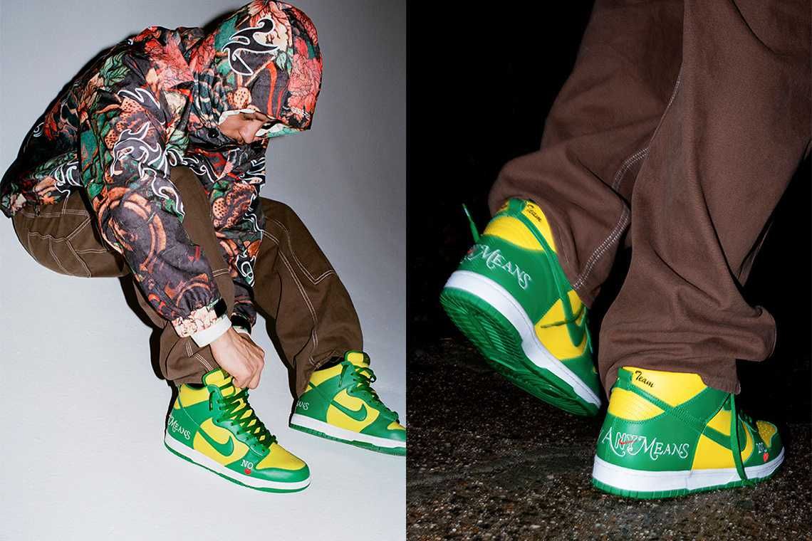 【スニダンで購入可】3/5発売 Supreme × Nike SB Dunk High "BY ANY MEANS" 3colors 抽選/定価/販売店舗まとめ  2枚目
