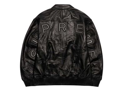 Supreme arc logo leather top jacket