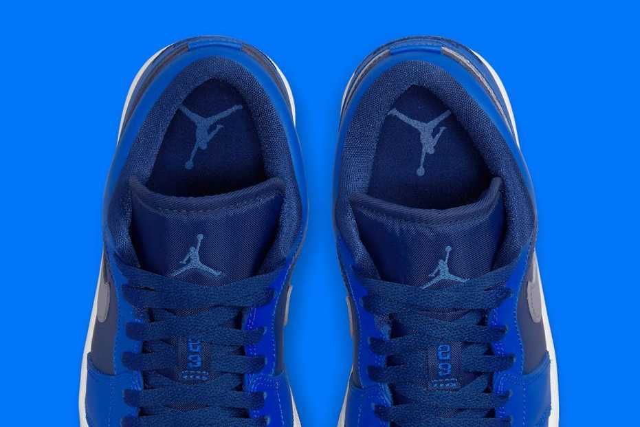 【スニダンで購入可】3/23発売 Nike WMNS Air Jordan 1 Low "Game Royal/Stealth-Blue Void-White" 抽選/定価/販売店舗まとめ 7枚目