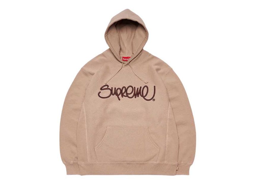Supreme Raised Handstyle Hooded Sweatshirt