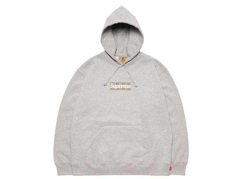 Supreme / Burberry Box Logo Hooded Sweatshirt