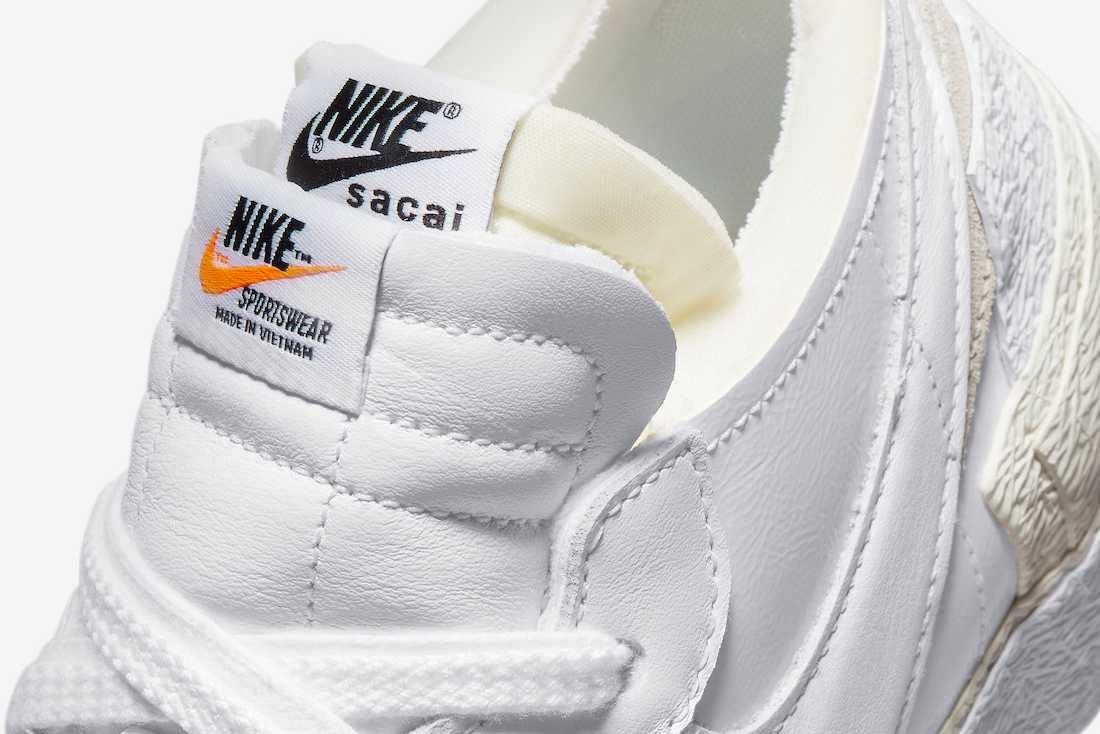 【スニダンで購入可】3/31発売 sacai × Nike Blazer Low "White Patent Leather" 抽選/定価/販売店舗まとめ 6枚目