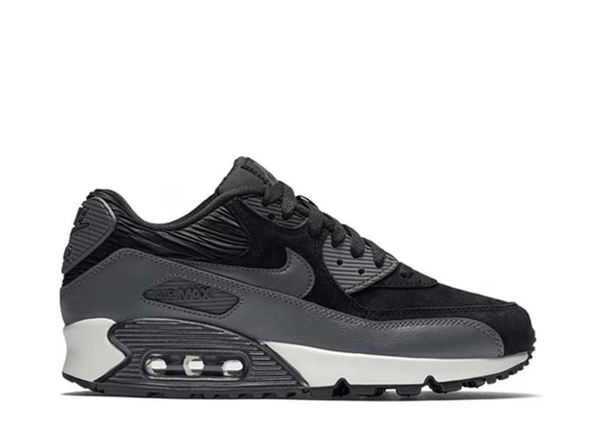 Nike air max 90 black leather womens shop