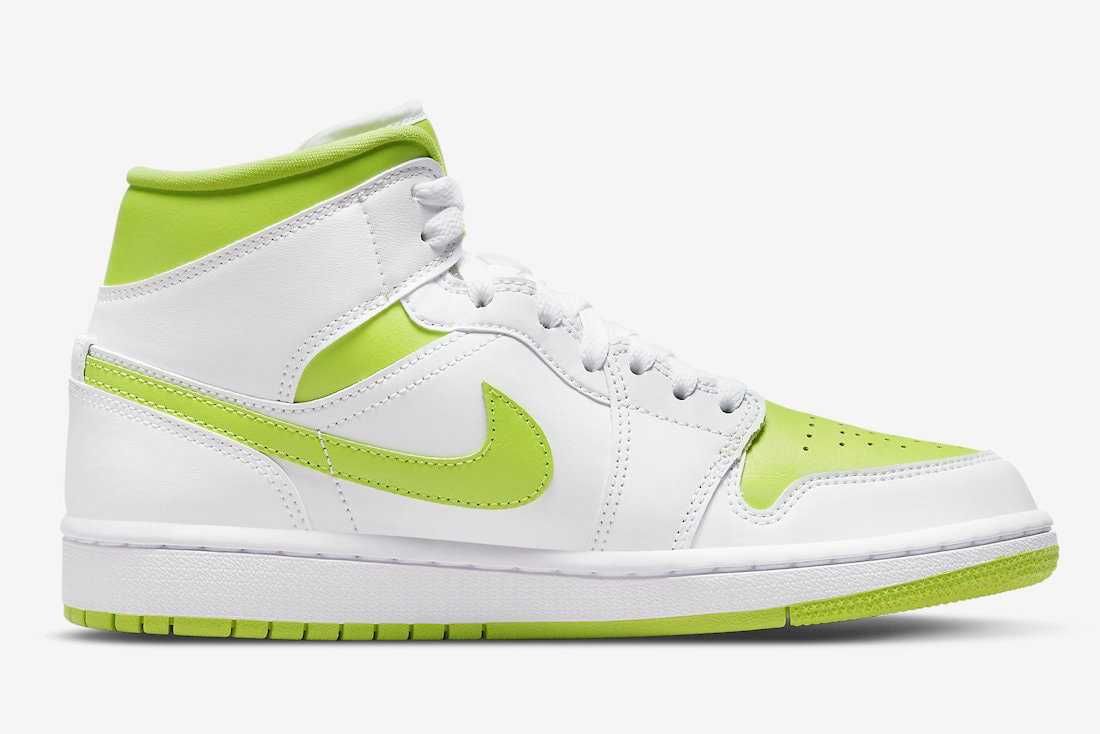 【販売リンクあり】近日発売 Nike WMNS Air Jordan 1 Mid "White Lime" 抽選/定価/販売店舗まとめ 6枚目