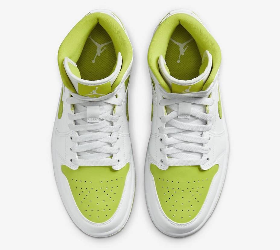 【販売リンクあり】近日発売 Nike WMNS Air Jordan 1 Mid "White Lime" 抽選/定価/販売店舗まとめ 8枚目