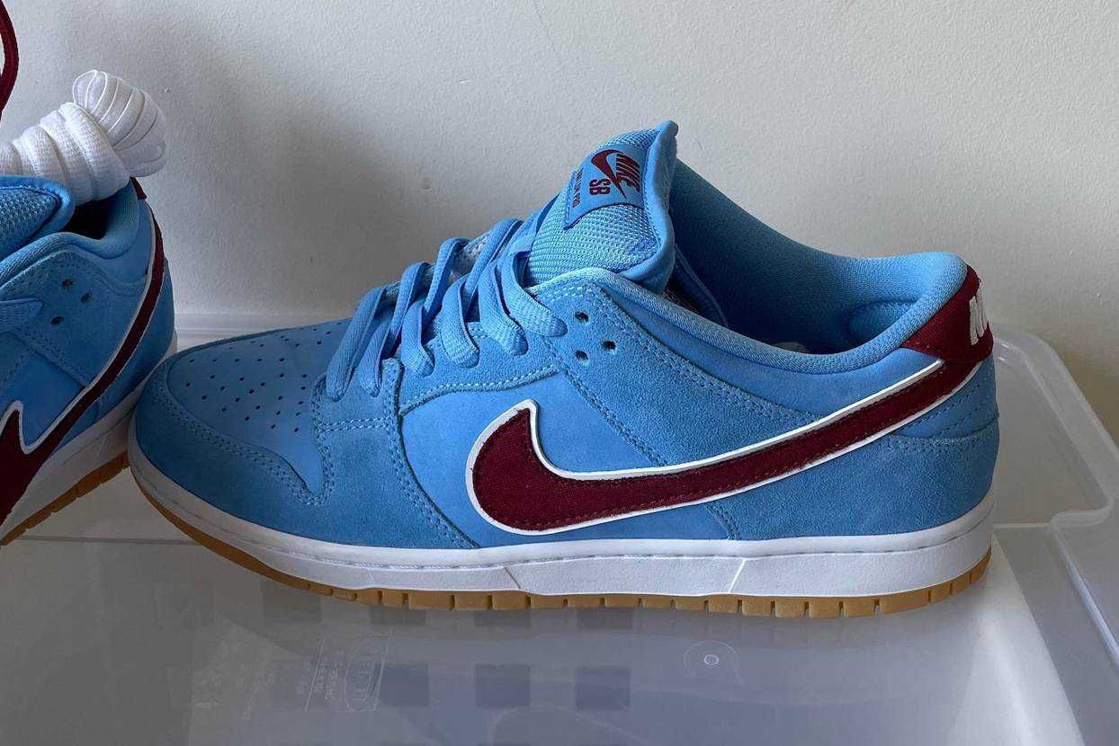 【スニダンで購入可】5/9発売 Nike SB Dunk Low Pro "Phillies/Valor Blue and Team Maroon" 抽選/定価/販売店舗まとめ 3枚目