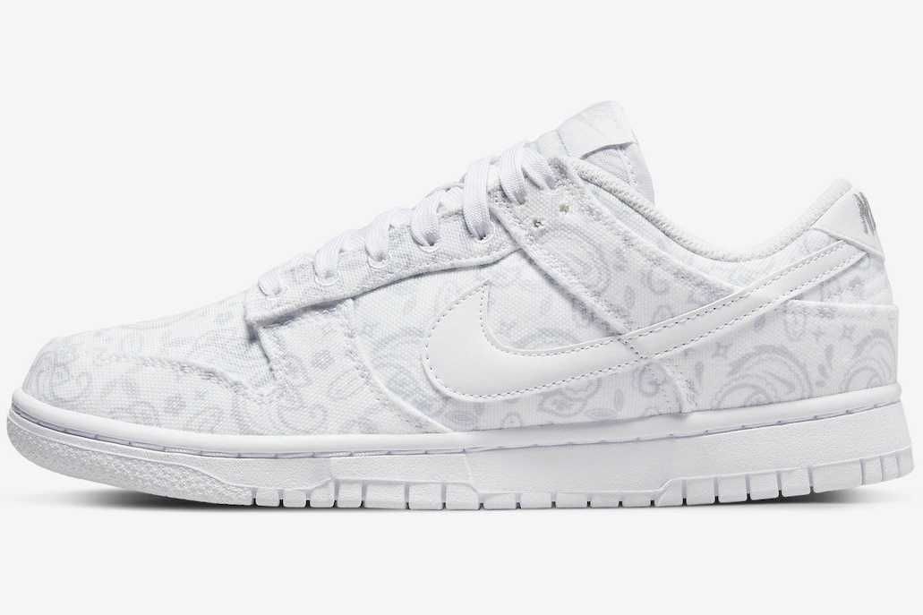 【スニダンで購入可】4/15発売 Nike WMNS Dunk Low ESS "White Paisley" 抽選/定価/販売店舗まとめ 5枚目