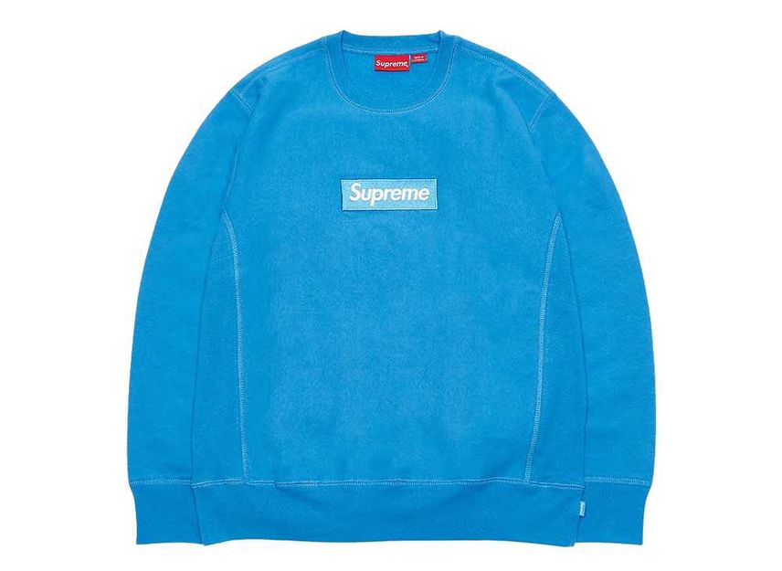Supreme box top logo crewneck blue