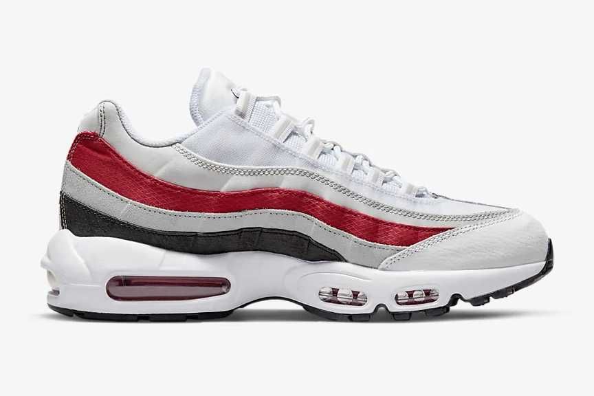【スニダンで購入可】3/27発売 Nike Air Max 95 "White/Red/Grey" 抽選/定価/販売店舗まとめ 3枚目