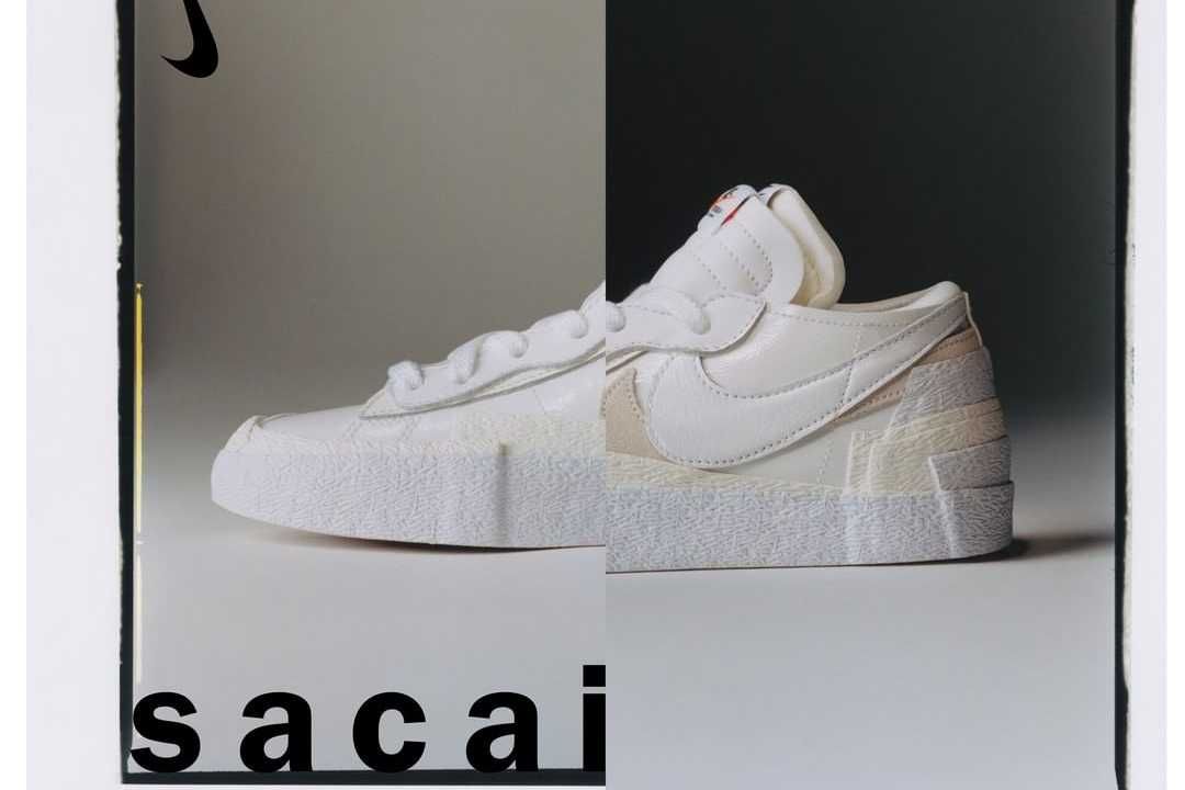 sacai×Blazer Low White Patent Leather 27