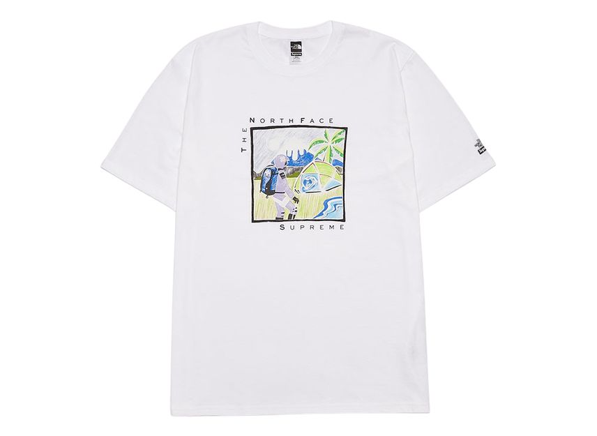 North face x supreme t shirt hot sale