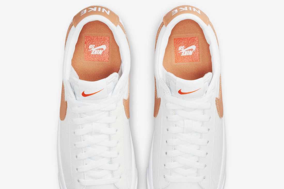 【スニダンで購入可】4/1発売 Nike SB Orange Label Zoom Blazer ISO "Light Cognac/White" 2types 抽選/定価/販売店舗まとめ 11枚目