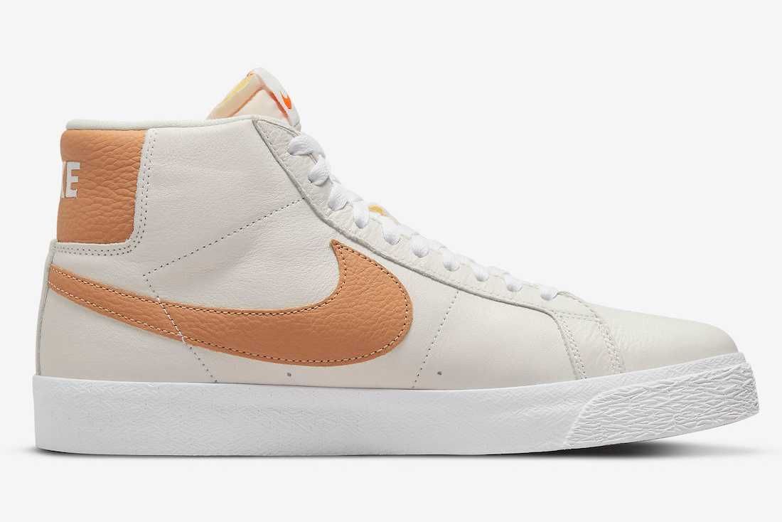 【スニダンで購入可】4/1発売 Nike SB Orange Label Zoom Blazer ISO "Light Cognac/White" 2types 抽選/定価/販売店舗まとめ 4枚目