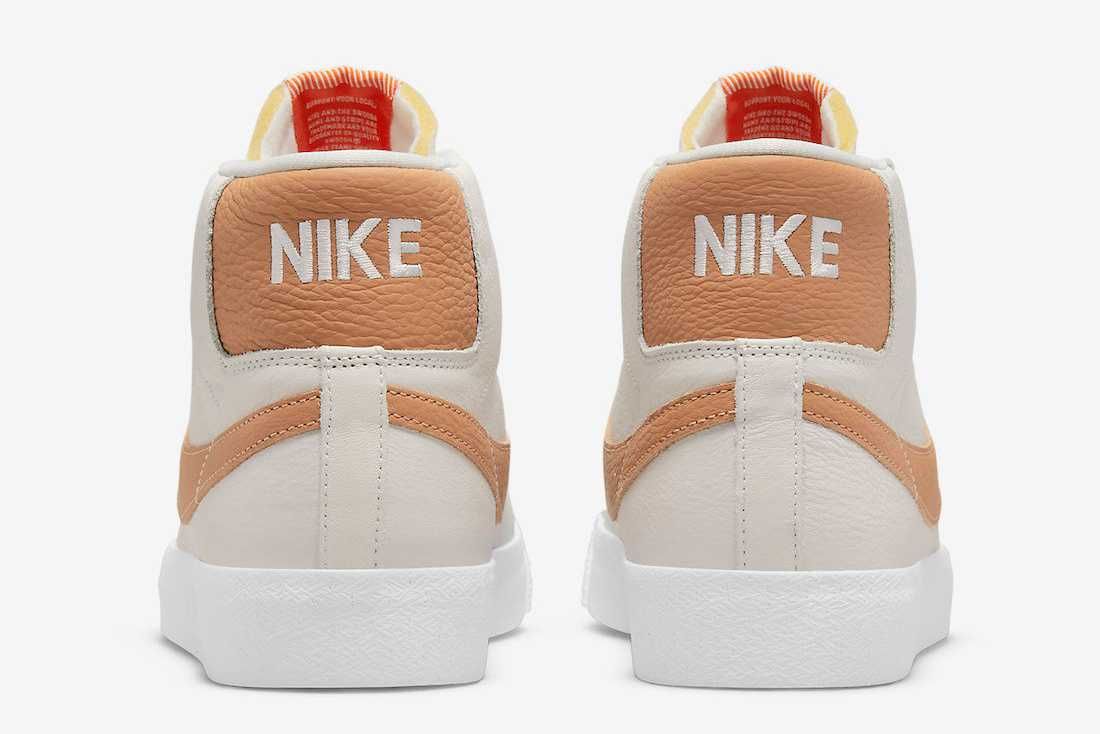 【スニダンで購入可】4/1発売 Nike SB Orange Label Zoom Blazer ISO "Light Cognac/White" 2types 抽選/定価/販売店舗まとめ 6枚目