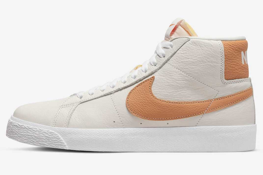 【スニダンで購入可】4/1発売 Nike SB Orange Label Zoom Blazer ISO "Light Cognac/White" 2types 抽選/定価/販売店舗まとめ 3枚目