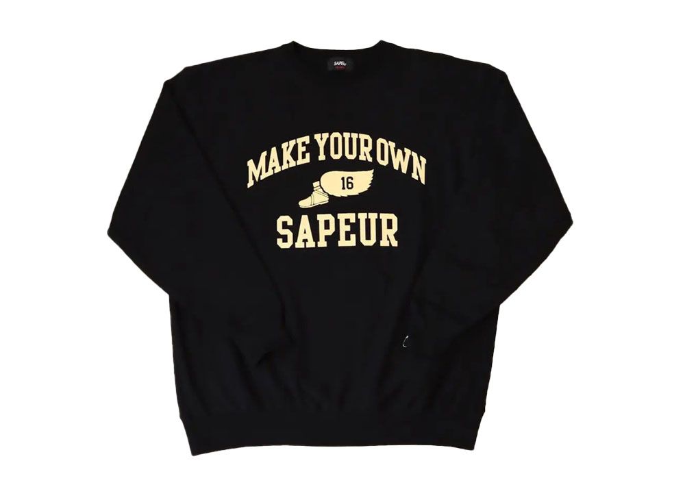 限定】JIMMYZ×SAPEur SWEAT□ブラック□L-