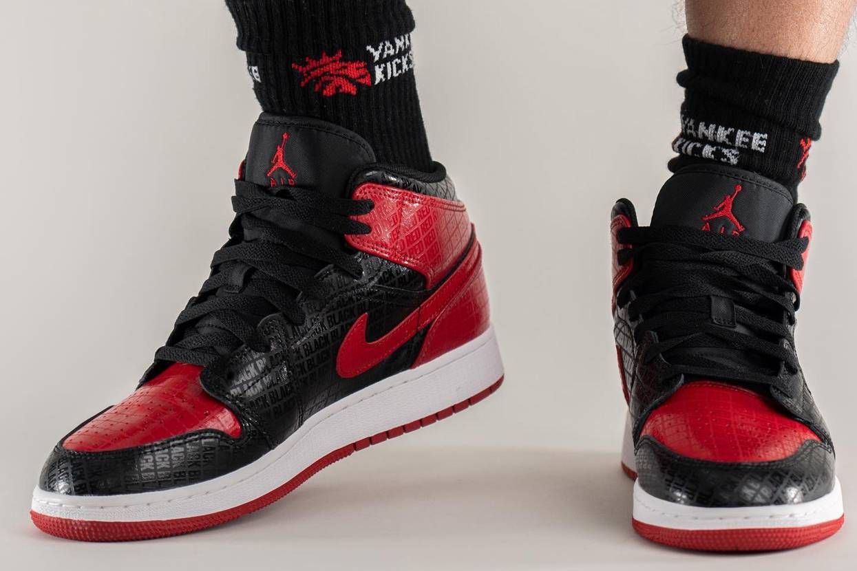 【スニダンで購入可】近日発売 Nike GS Air Jordan 1 Mid "Bred" 抽選/定価/販売店舗まとめ 14枚目