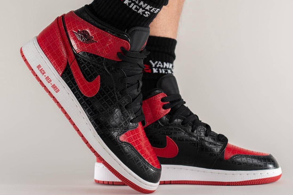 【スニダンで購入可】近日発売 Nike GS Air Jordan 1 Mid "Bred" 抽選/定価/販売店舗まとめ 11枚目