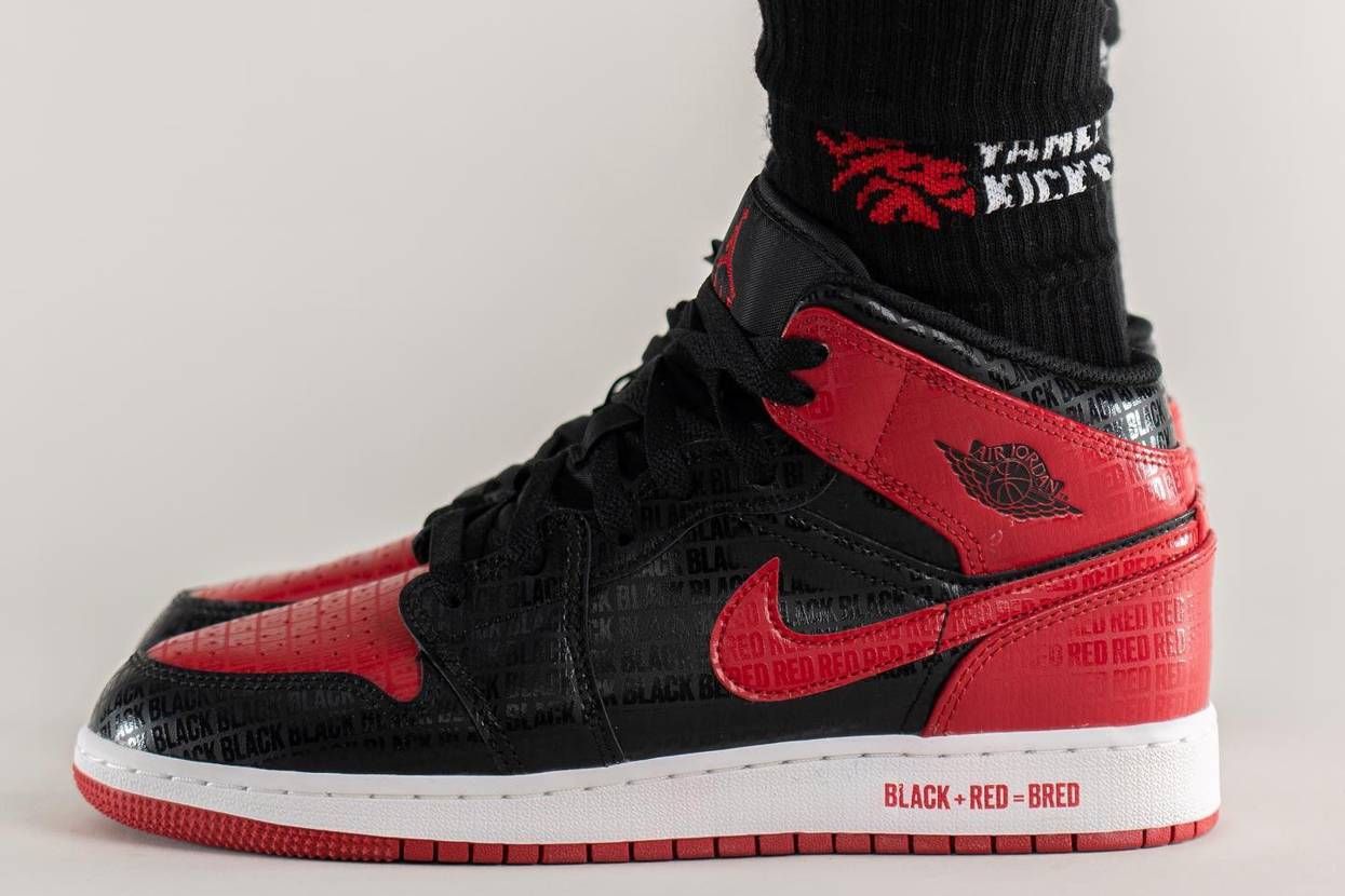 【スニダンで購入可】近日発売 Nike GS Air Jordan 1 Mid "Bred" 抽選/定価/販売店舗まとめ 16枚目