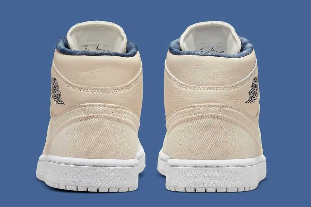 【スニダンで購入可】7/14発売 Nike WMNS Air Jordan 1 Mid "Sanddrift/Indigo" 抽選/定価/販売店舗まとめ 6枚目