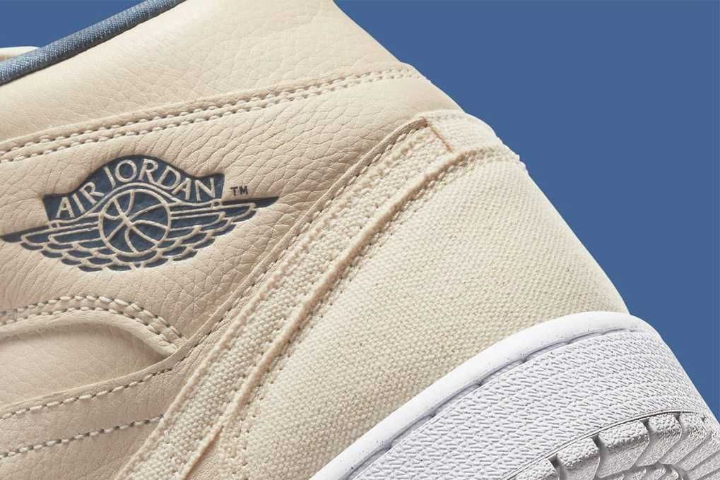 【スニダンで購入可】7/14発売 Nike WMNS Air Jordan 1 Mid "Sanddrift/Indigo" 抽選/定価/販売店舗まとめ 8枚目