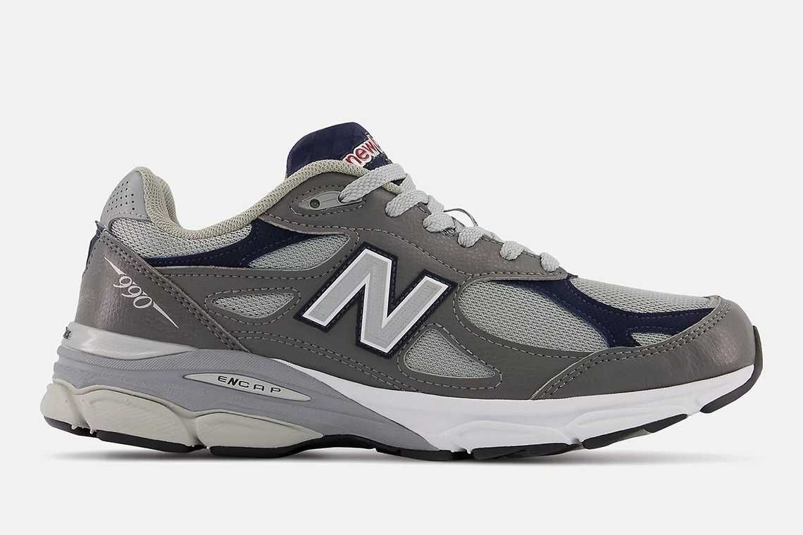 【販売リンクあり】8/5・8/6発売 New Balance 990V3 "Gray/Navy" 抽選/定価/販売店舗まとめ 2枚目
