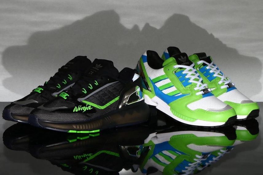 華 KAWASAKI × adidas Originals ZX 5K Boost